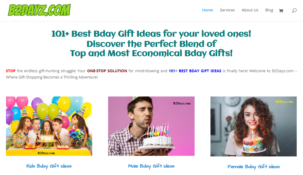 Discover the Best Birthday Gift Ideas at B2Dayz